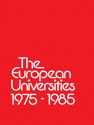 cover image of The European Universities 1975 – 1985